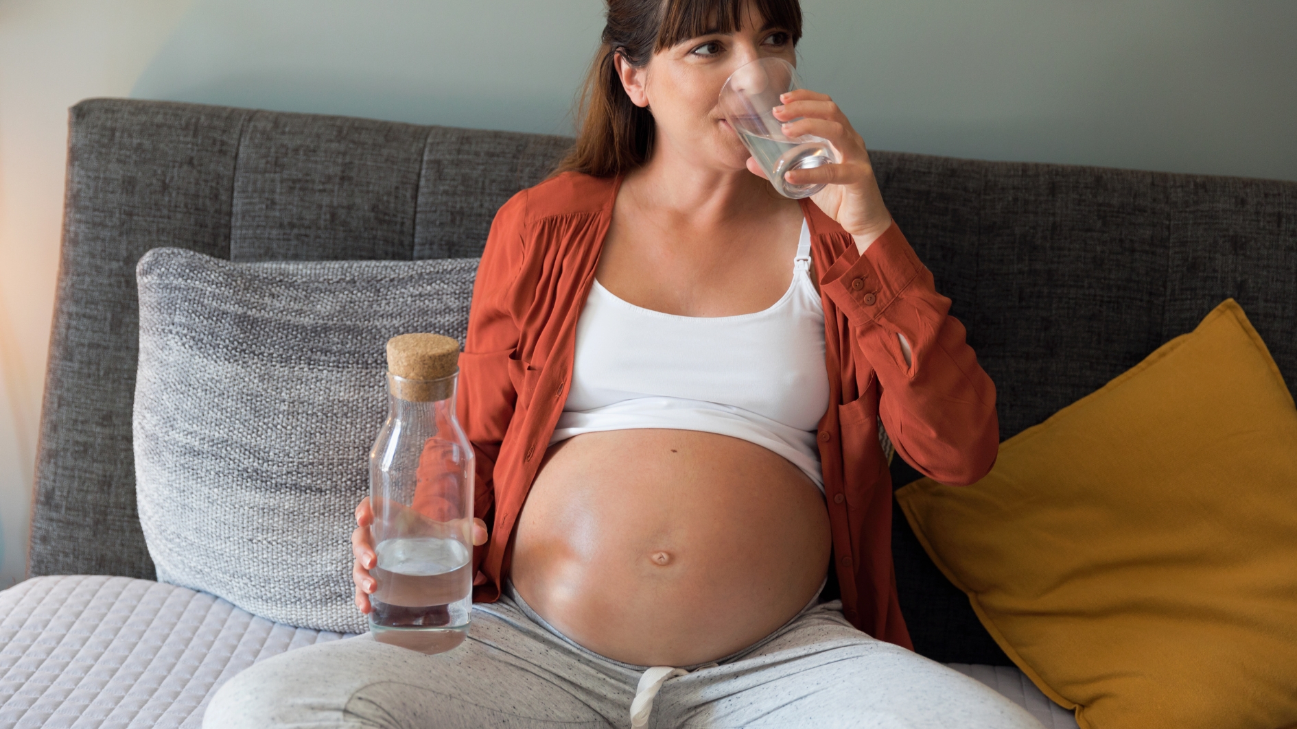 Pregnant drinking water